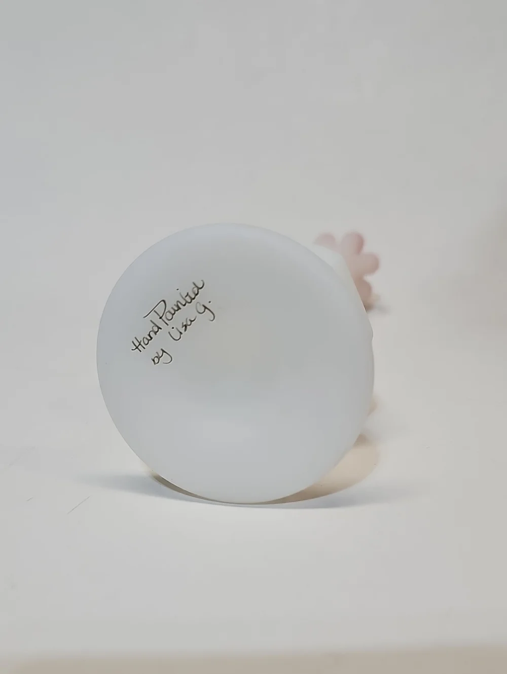 Vintage Fenton Romantic Country Berries + Blossoms White to Pink Swung Bud Vase